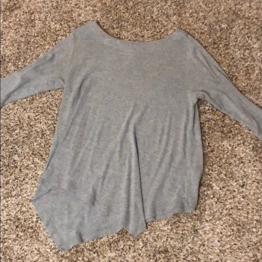 Grey 3/4 sleeve boutique shirt